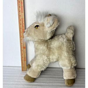 Vintage Graphics International Mountain Goat Plush Beige Stuffed Animal 1985